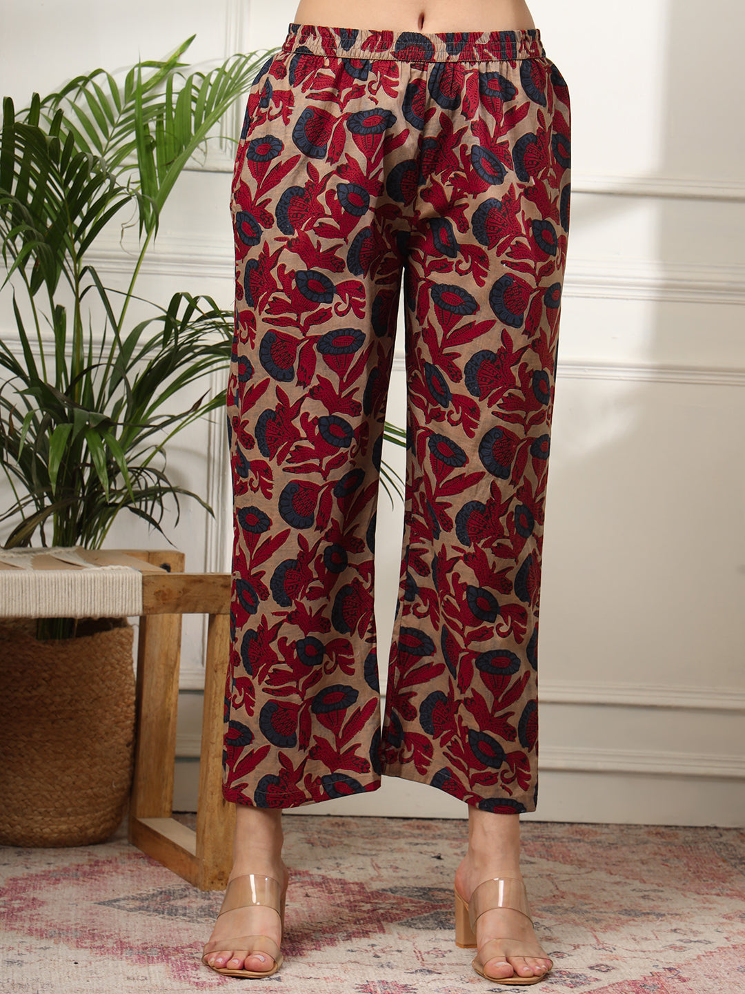 Ekisha's women multicolor floral printed cotton co-ord set lounge wear, pants