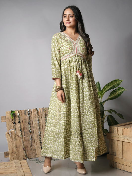 Alia cut maxi dress, front view