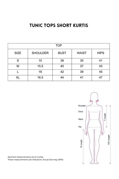 ekisha women kurta size chart